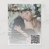 Elegantes Eukalyptus-Foto - Einladung zur Hochzeit Flyer (Hinten)