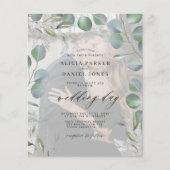 Elegantes Eukalyptus-Foto - Einladung zur Hochzeit Flyer (Vorne)