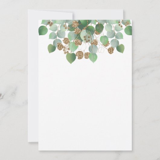 Elegantes Eukalyptus-Foto Feier des Lebens Einladung (Rückseite)