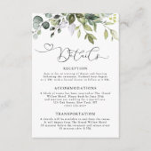 Elegantes Eukalyptus-Grün QR-Code-Hochzeit Begleitkarte (Vorderseite)