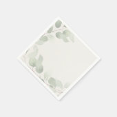 Elegantes Eukalyptus-Grün Serviette (Ecke)