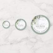 Elegantes Eukalyptus Grünes botanisches Brautparty Konfetti (Vorderseiten)