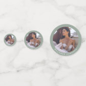 Elegantes Eukalyptus Grünes botanisches Brautparty Konfetti (Rückseiten)