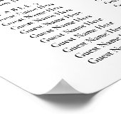 Elegantes Eukalyptus-Hochzeitscharakter Poster (Ecke)