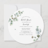 Elegantes Eukalyptus-Minimalistisches Brautparty Einladung (Vorderseite)