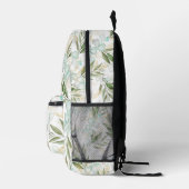 Elegantes Eukalyptus Monogramm Bedruckter Rucksack (Rechts)