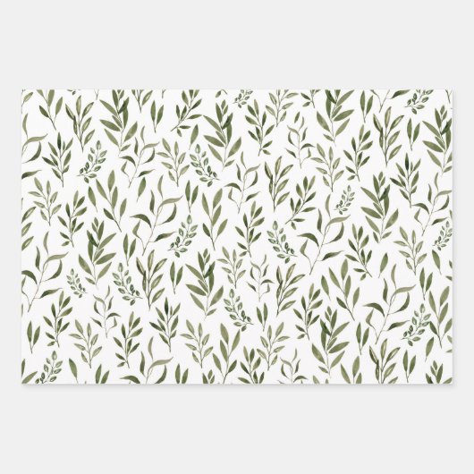 Elegantes Eukalyptus-Muster  Geschenkpapier Set (Vorderseite 2)