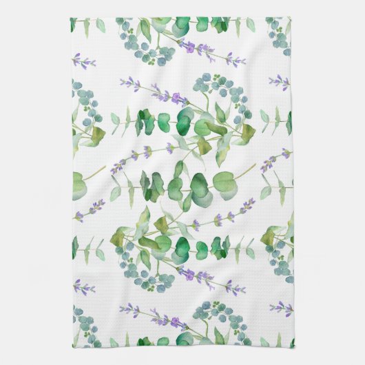 Elegantes Eukalyptus-Muster Geschirrtuch (Vertikal)