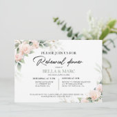 Elegantes Eukalyptus Probe Abendessen Einladung (Stehend Vorderseite)