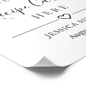 Elegantes Eukalyptus-Rezept-Karten-Brautparty Poster (Ecke)