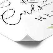 Elegantes Eukalyptus-Rezept-Karten-Brautparty Poster (Ecke)
