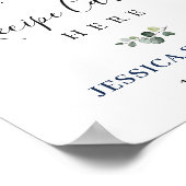 Elegantes Eukalyptus-Rezept-Karten-Brautparty Poster (Ecke)