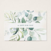 Elegantes Eukalyptus Rustic Geschenkzertifikat (Vorderseite)