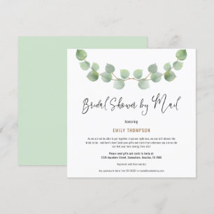 Elegantes Eukalyptus Script-Brautparty per Mail Einladung