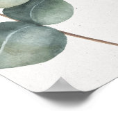 Elegantes Eukalyptus Shuttle Service Wedding Sign Poster (Ecke)