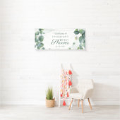 Elegantes Eukalyptus Sukkulentes Foliage-Brautpart Banner (Insitu)