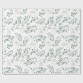 Elegantes Eukalyptus- und Fernseh-Muster Geschenkpapier (Flach)