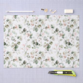 Elegantes Eukalyptus- und Fernseh-Muster Seidenpapier (Handwerk)