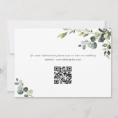 Elegantes Eukalyptus Watercolor Brautparty Einladung (Rückseite)
