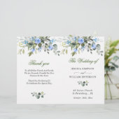 Elegantes Eukalyptus Watercolor Hochzeitsprogramm (Stehend Vorderseite)