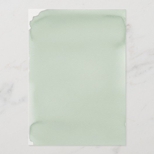 Elegantes Eukalyptus Watercolor Hochzeitsprogramm Programm (Rückseite)