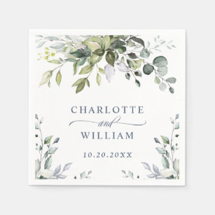 Elegantes Eukalyptus Wedding Paper Serviette