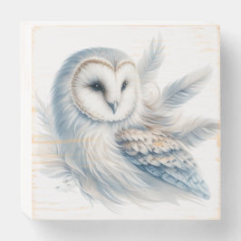 Elegantes Eule in Wasserfarbe Holzkisten Schild
