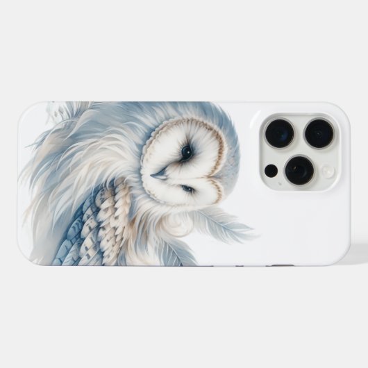 Elegantes Eule in Wasserfarbe iPhone Hülle (Rückseite (Horizontal))