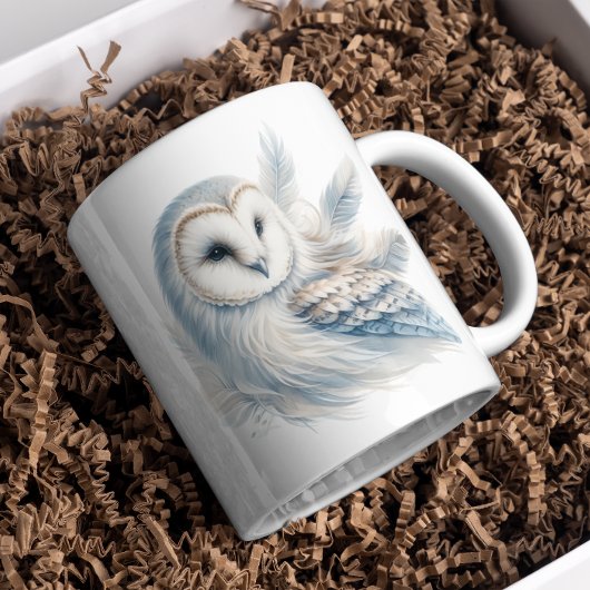 Elegantes Eule in Wasserfarbe Kaffeetasse
