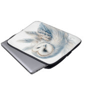 Elegantes Eule in Wasserfarbe Laptopschutzhülle (Vorne Knopf)
