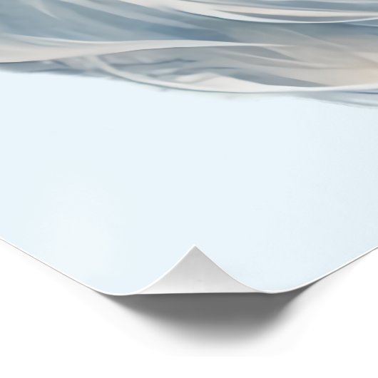 Elegantes Eule in Wasserfarbe Poster (Ecke)