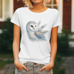 Elegantes Eule in Wasserfarbe T-Shirt