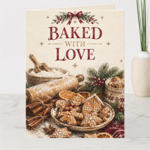 Elegantes europäisches Weihnachten, Lebkuchenbäcke Karte