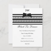 Elegantes Event Formal Schwarze Krawatte Weißes Ab Einladung (Vorderseite)