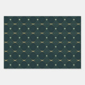 Elegantes Evergreen und Gold Wrapping Paper Set Geschenkpapier Set (Vorderseite)