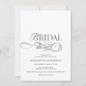 Elegantes Evergreen Winter Brautparty Einladung (Vorderseite)