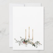 Elegantes Evergreen Winter Brautparty Einladung (Rückseite)