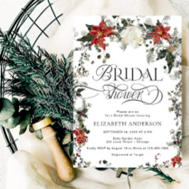 Elegantes Evergreen Winter Brautparty Einladung