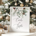 Elegantes Evergreen Winterkarten und Geschenkposte Poster<br><div class="desc">Elegante immergrüne Winterkarten und Poster Matching Artikel verfügbar.</div>