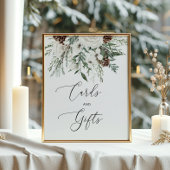 Elegantes Evergreen Winterkarten und Geschenkposte Poster