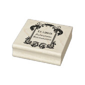 Elegantes Ex Libris Gummistempel (Stempel)