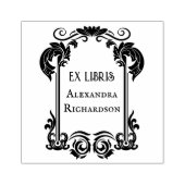 Elegantes Ex Libris Gummistempel (Prägung)