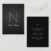 Elegantes extravagantes atemberaubendes Monogramm Visitenkarte (Vorne/Hinten)