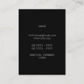 Elegantes extravagantes atemberaubendes Monogramm Visitenkarte (Rückseite)