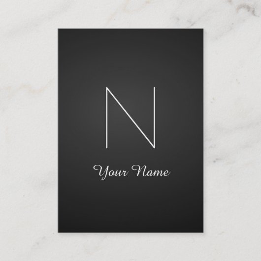 Elegantes extravagantes atemberaubendes Monogramm Visitenkarte (Vorderseite)