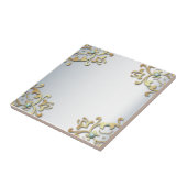 Elegantes Extravagantes Gold Verziert Barock Filig Fliese (Seite)