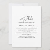 Elegantes Extravagantes Skript, das wir noch immer Einladung (Vorderseite)