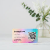 Elegantes Eyelash-Logo Visitenkarte (Stehend Vorderseite)
