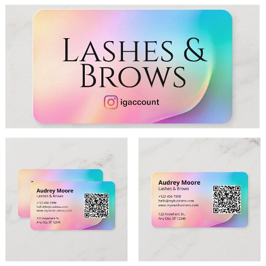 Elegantes Eyelash-Logo Visitenkarte