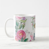 Elegantes Fahrrad und Blumen Kaffeetasse (Links)